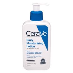 CeraVe Daily Moisturizing Lotion is a lightweight, oil-free moisturizer that helps hydrate the skin and restore its natural barrier. Cera Ve, Cerave Daily Moisturizing Lotion, Cerave Products, Dry Skin Body Lotion, Daily Moisturizing Lotion, Cerave Skincare, Makeup Wishlist, Lotion For Dry Skin, Moisturizing Lotion