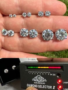 Real Moissanite Pushback Stud Earrings 925 Silver Hip Hop Mens Ladies 3mm-10mm | eBay Diamond Tester, 2 Earrings, Gold Bond, Luxury Earrings, Moissanite Earrings, Round Moissanite, Trendy Earrings, Stud Earrings Set, Trendy Jewelry