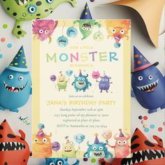 an image of a birthday party with monsters