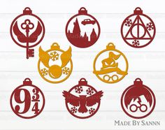 christmas ornament cut files for silhouettes, cricut and other cutting machines