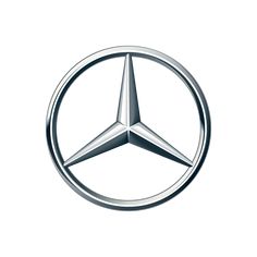 the mercedes logo is shown on a white background and it appears to be an emblem