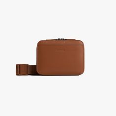 Mahogany (Vegan Leather) | Belt front view of Metro Belt Bag in Mahogany Webbing Belt, Twill Fabric, Cotton Twill Fabric, Laptop Sleeve, Laptop Sleeves, Belt Bag, Cotton Twill, Interior And Exterior, Vegan Leather