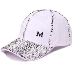 Cotton gabardine baseball cap with crystals embroidered on the front and the letter M of Maura. Buckle adjusting strap. Unlined. weight: about 130 g Head circumference: 56-60 cm (22-23.6 inches) [custom tab]FABRIC #1: 100% COTTON | LINING #1: 100% COTTON [/custom tab]