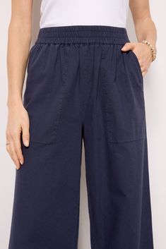 The linen pants you will want to live in. The Shae Pant from Michael Stars has a high-rise waist, elastic waistband, and a relaxed wide-leg silhouette. Pair with your favorite button-down and sandals for a cool and comfortable look. Navy Wide Leg Cotton Pants, Wide Leg Bottoms With Comfort Waistband For Elevated Casual, Relaxed Fit Wide Leg Bottoms For Elevated Casual, Elevated Casual Relaxed Fit Wide Leg Bottoms, Elevated Casual Relaxed Pants With Elastic Waistband, Relaxed Pants With Elastic Waistband For Elevated Casual Wear, Relaxed Pants With Elastic Waistband For Elevated Casual Occasions, Wide Leg Pants With Comfort Waistband And Relaxed Fit, Relaxed Fit Wide-leg Bottoms For Elevated Casual