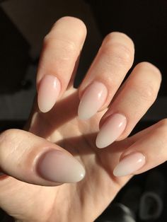 Natural Ombré Almond Acrylic Nails Tye Nails Fort McMurray beautifulacrylicnails Nails Almond Acrylic Nails Designs, Acrylic Nails Almond Shape, Opal Nails, Natural Acrylic Nails, Natural Nail Designs, Acrylic Nail Shapes, Almond Shape Nails, Simple Acrylic Nails, Almond Nails Designs