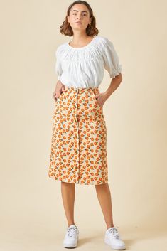 church dress Cotton Midi Skirt With Floral Print, Floral Print Cotton Midi Skirt, Cotton Floral Print Skirt, Floral Print Cotton Skirt, Knee-length Cotton Skirt With Buttons, Fall Cotton Skirt With Buttons, Cotton Knee-length Bottoms With Buttons, Cotton Pencil Skirt With Button Closure, Knee-length Cotton Skirt With Floral Print