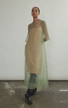 Thea Sheath Dress What To Wear Over Silk Slip Dress, Sheer Sleeve Dresses, Luxury Sheer Silk Midi Dress, Luxury Sheer A-line Midi Dress, Slip Dress With Sleeve, Midi Slip Dress With Jacket, Slip Dress With Sleeves Wedding, Brown Organza Dress, Embroidered Dress Sheer