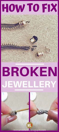 how to fix broken jewelry with instructions for beginners and experienced jewellers by mj's