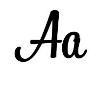 the word aa is written in black and white