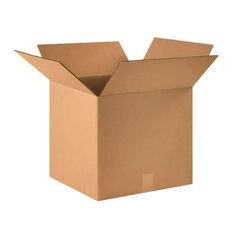 an open cardboard box on a white background