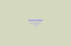 the words reminder are written in blue on a light green background, with an image of a