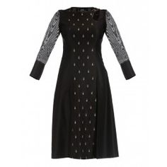 Black Kurti Black Kurti, Neck Dress, High Neck Dress, High Neck, Long Sleeve Dress, Long Sleeve