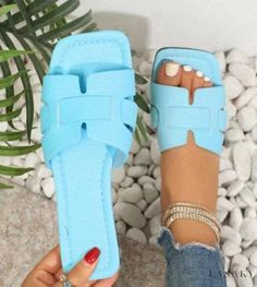 Lasaky - Easy Slip-On Sandal Shoes for Ladies Closed Toe Sandals, Sandal Shoes, Beach Slippers, High Heel Boots Ankle, Comfortable Flats, Comfortable Sandals, Toe Sandals, Heeled Ankle Boots, Sandals Summer