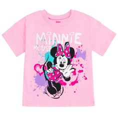 Get ready for a day filled with Disney magic in this cute and stylish Disney outfit! This comfy short sleeve shirt and shorts set features fun and colorful Disney artwork your little girl will love to wear! Watch her go on adventures with favorite characters like Mickey Mouse, Minnie Mouse, Daisy Duck, Stitch from Lilo and Stitch, Princess Ariel from The Little Mermaid, and Winnie the Pooh. Made of a soft and lightweight material that keeps your child comfortable all day long, this cool Disney s Playful Pink Mickey Mouse T-shirt, Summer Minnie Mouse Short Sleeve T-shirt, Minnie Mouse Cotton T-shirt, Cotton Minnie Mouse Short Sleeve T-shirt, Toddler Girl Shorts, Playful Minnie Mouse Cotton T-shirt, French Terry Shorts, Terry Shorts, Disney Artwork