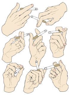 Cigarette holding reference 🚬 Anatomy Drawing, Body Drawing, Drawing Practice, Art Poses, Drawing Poses, Drawing Reference Poses