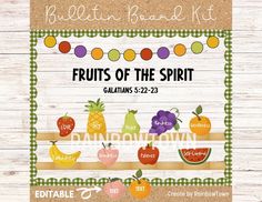 an image of fruits of the spirit bulletin board