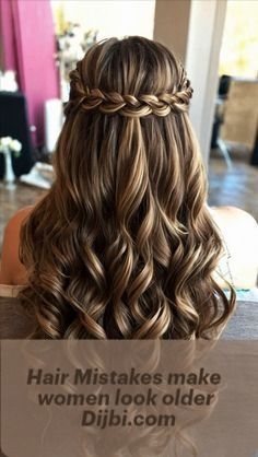 Homecoming Hairstyles How To, Hair Inspired For School, Easy Homecoming Hairstyles Curly Hair, Hairstyles For Lehenga Look, Wedding Hairstyles Half Up Half Down For Straight Hair, Hairstyles In Straight Hair, Hairstyles For Prom Half Up Half Down, Lehenga Hairstyles Ideas Simple, Half Curly Half Straight Hair