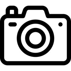 a black and white photo camera icon