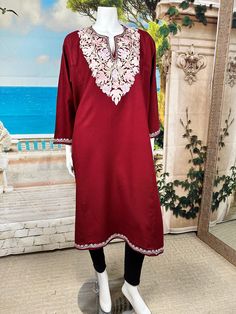 Elevate your winter wardrobe with our traditional Kashmiri Pheran crafted from a mix of wool fabrics, complete with two side pockets and delicate Ari work embroidery. Inspired by centuries of Kashmiri tradition, these Pherans offer both warmth and elegance, perfect for cold weather outings. The intricate till work embroidery adds a touch of sophistication to this timeless garment, making it a must-have for any discerning fashion enthusiast. Stay cozy and stylish with our Kashmiri Pheran, blendin Western Outfits Women, Pakistani Wedding, Wool Fabric, Western Outfits, Winter Wardrobe, Cold Weather, Favorite Outfit, Bathing Beauties, Embroidery