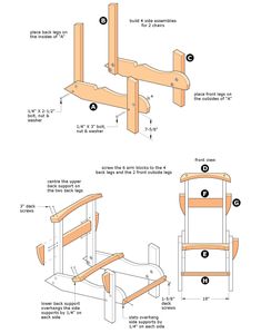 the plans for a wooden chair