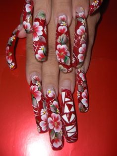 Nail Designs 3d, Teen Nails, Nails Flowers, Pride Nails, Designer Nails