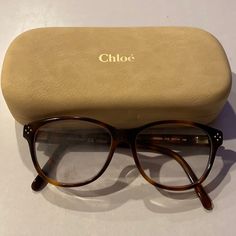 Chloe Eye Glasses Tortoise Brown Made In Italy Prescription Glasses On Need To Be Changed To Suite Your Own Prescription Measurements Are Given In Photos All Photos Are Part Of The Description Comes With A New Chloe Hard Case Chloe Reading Glasses, Glasses Tortoise Shell, Chloe Eyeglasses, Tortoise Shell Eyeglasses Women, Tortoiseshell Polarized Glass Sunglasses, Chloe Brown, Glasses Accessories, Hard Case, Prescription Glasses