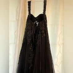 Custom Made Corset Dress (Fabric) Lace Wedding Gown Color:Black Size: 14 Detachable Off Shoulder Sleeves Never Worn, Only Tried On. Perfect For Gothic Wedding Or Halloween Event Sales Are Final. Black Sweetheart Neckline Ball Gown For Wedding, Black Evening Dress With Corset Back For Debutante Ball, Black Lace Bodice Ball Gown For Wedding, Black Evening Dress For Debutante Ball, Black Ball Gown For Debutante Ball, Black Ball Gown Wedding Dress For Debutante Ball, Black Wedding Gown With Sweetheart Neckline, Black Tulle Gown With Corset Back, Black Dress With Corset Back For Debutante Ball