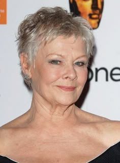 Dame Judi Short Haircut for Women Over 50 Easy Hair Cuts, Very Short Hair, Pixie Haircuts, Short Pixie Haircuts, Hairstyles Over 50, Haircuts For Fine Hair, Kris Jenner