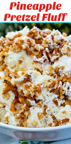 this pineapple pretzel fluff is the perfect dessert