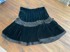 BLUGIRL Blumarine Black Velvet Skirt Neiman Marcus W Tags/ BLUGIRL Black Velvet Satin Ruffle Tiered Skirt / Italy Size 42 Med / Retail 390 - Etsy Blugirl Blumarine, Black Velvet Skirt, Manic Pixie Dream Girl, Black Tulle, Velvet Skirt, Tiered Skirt, Label Sizes, Black Satin, Black Velvet