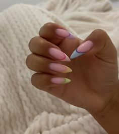 Summer Nail Ideas Pink, Nails Blue Summer, Nails Pink Summer, Nails Short Summer, Summer Nails Blue, Nail Ideas Short, Nail Ideas Simple, Summer Nails Pink, Simple Nail Ideas