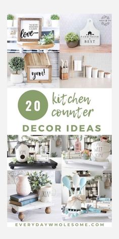 kitchen counter decor ideas that are easy to do and great for the home or office