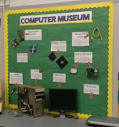 a computer museum display on a desk