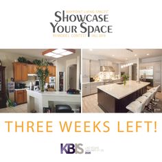 the kitchen and dining room are featured in this ad for kbs showcase your space