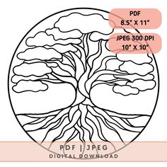 an image of a tree in the middle of a circular frame with text below it