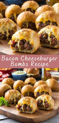 Mini Cheeseburger Dough Balls, Appetizers To Go With Burgers, Dinners With Burger Meat, Burger Recipes No Bun, Fun Foods To Make For Dinner, Fun Family Food Ideas, Figure Food Ideas, Easy Bacon Cheeseburger Roll Up, Cheeseburger Bites Appetizers