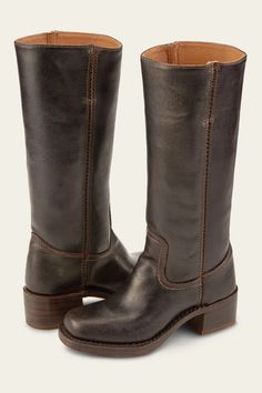 Campus 14L Boot | The Frye Company Frye Boots Outfit, Black Frye Boots, Frye Campus Boots, Useful Things, The Frye Company, Heart Clothes, High Leather Boots, Frye Boots, Boots Fall