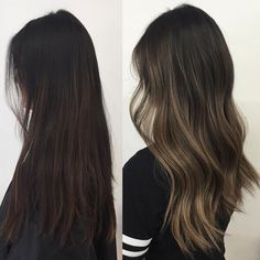 Baby Lights Black Hair, Baby Highlights Dark Hair, Balayage Black, Baby Highlights, Hair Color Asian, Baby Lights, Colorful Hairstyles, Highlights Balayage