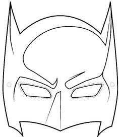 the batman mask is shown in black and white