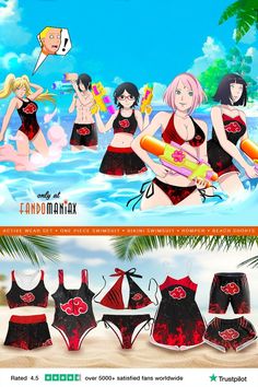 Naruto Akatsuki Pride Summer Collection at Fandomaniax. Featuring Deidara, Hidan, Itachi Uchiha, Juzo Biwa, Kakuzu, Kakuzu's Partner, Kisame Hoshigaki, Konan, Nagato, Orochimaru, Sasori, Tobi, White Zetsu, and Black Zetsu Naruto Swimsuit, New Years Anime, Naruto Outfits, Anime Wardrobe, New Year Anime, Naruto Akatsuki, Anime Mems, Pride Collection