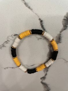 Just in cute bumble bee bracelet. Very stretchy and great quality. This bracelet is very delicate and should be treated with care. Please help and support my small business! Juice Party, Bee Bracelet, Support My Small Business, Beetle Juice, My Small Business, Bee Theme, Beetlejuice, Clay Beads, Bumble Bee