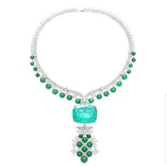 Fusion Colombian emerald Zirconite Necklace. 840N105E Radiant Beauty, Luxury Party, Zirconia Necklace, Cubic Zirconia Necklace, Party Events, Colombian Emeralds, Emerald Necklace, A Dream Come True, Stunning Necklace