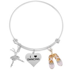 PRICES MAY VARY. 💃💃Dance Bangle Bracelet- Dance Jewelry -Gift for Dance Recitals, Dancers and Dance Teams💗💗-----Engraved with "i love dancing"Perfect as Dancer Birthday Gift, Dance Teams Gift, Dance Partner, Best Friend gift. 💃💃Dance gift for dancer, dancer gift for teen girls, dancing school teacher student gift, dancer recital gift for women, birthday inspirational present for daughter, sister, granddaughter, friend and more. 💗💗SIZE💗💗--- Diameter of the bangle wire is approximately 6 Dance Team Gifts, Dance Partner, Ballet Teacher, Teenager Birthday, Bracelet For Girls, Dancer Gift, Teacher Birthday, Dance Gifts, Dance Jewelry