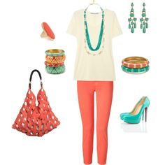 coral and turquoise | Clothes. I have those jeans! Adoption Photography, Family Pictures What To Wear, Turquoise Clothes, Family Picture, Summer Fashion Outfits, Mix Match