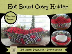 the bowl cozy holder is ready to be used as a planter or pot holder