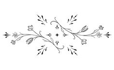 an artistic drawing of flowers and leaves on a white background with the word love written in black ink