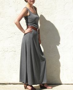 Sleeveless Flare Maxi Dress Charcoal Gray by artaffect on Etsy, $98.00 Summer Bohemian Gray Dress, Gray Bohemian Summer Dress, Bohemian Long Maxi Dress, Bohemian Gray Maxi Dress For Summer, Sleeveless Maxi Dress Summer, Flare Maxi Dress, Summer Maxi Dress Boho, Dress Low Back, Low Back Dress