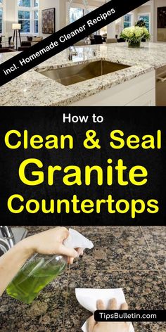 how to clean and seal granite countertops