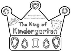 the king of kindergarten coloring page with an image of a crown on it