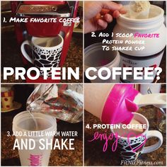 the instructions for how to make protein coffee